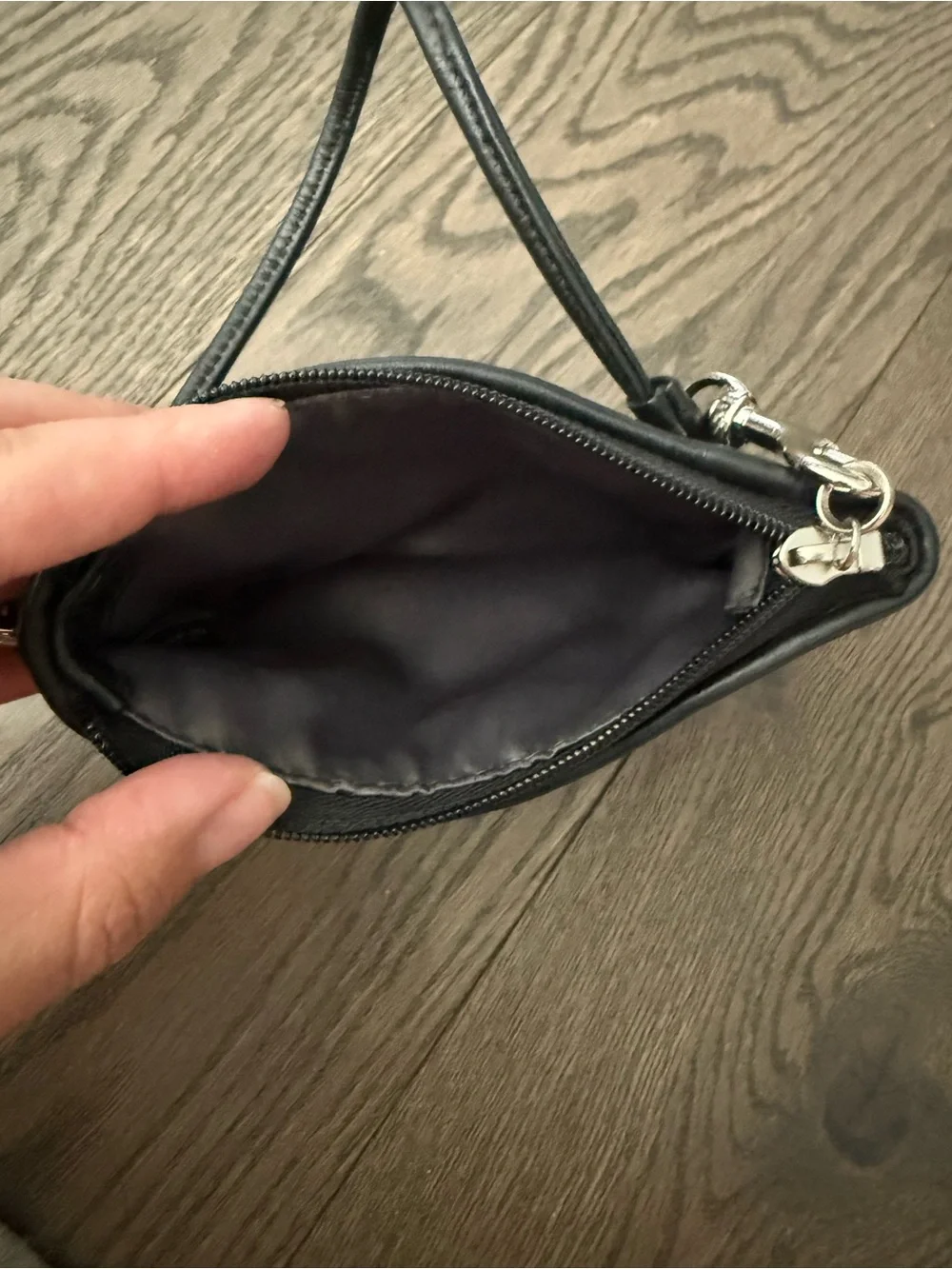 Coach Black Sequin Wristlet